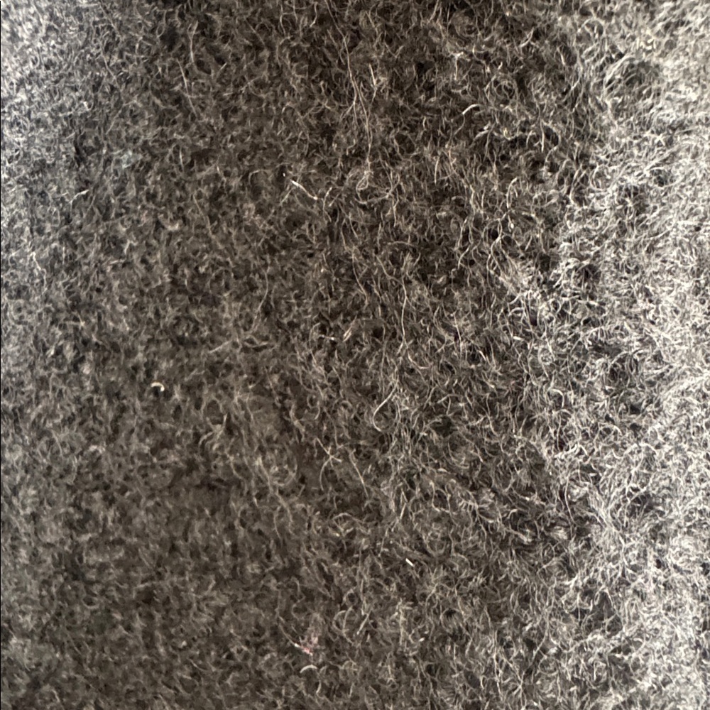 Evan Picone Boiled Wool Jacket Charcoal Gray Minimalist Button Front L - Picture 7 of 7